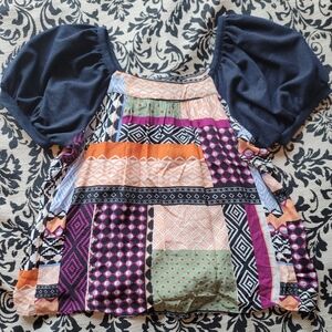 Anthropologie Maeve Women' Patchwork Blouse Multicolor Size S